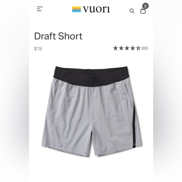 Vuori Men’s Draft Shorts - Picture 1 of 2